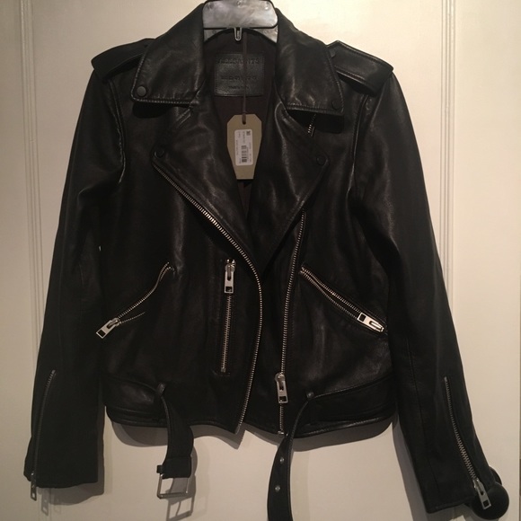 ALLSAINTS Balfern Leather Biker Jacket - Picture 7 of 8